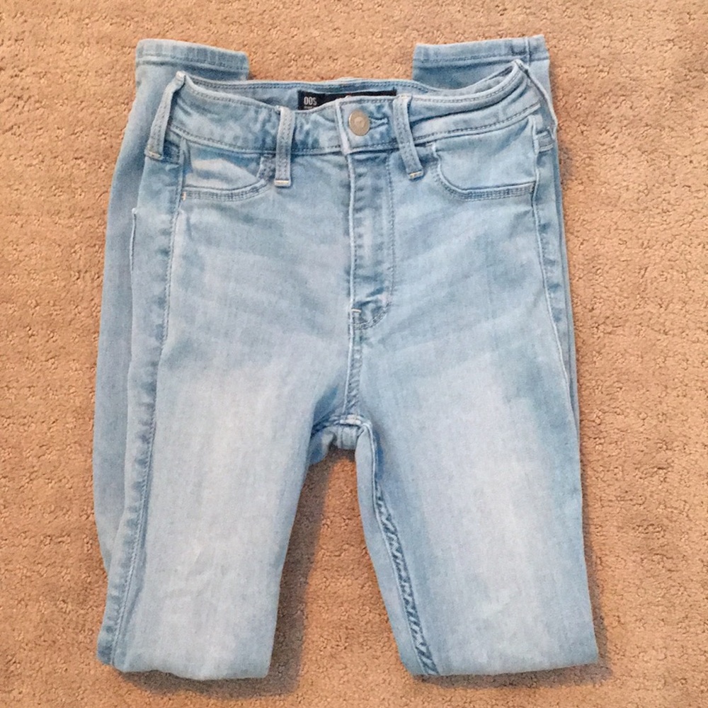 Hollister light blue high-rise skinny jeans